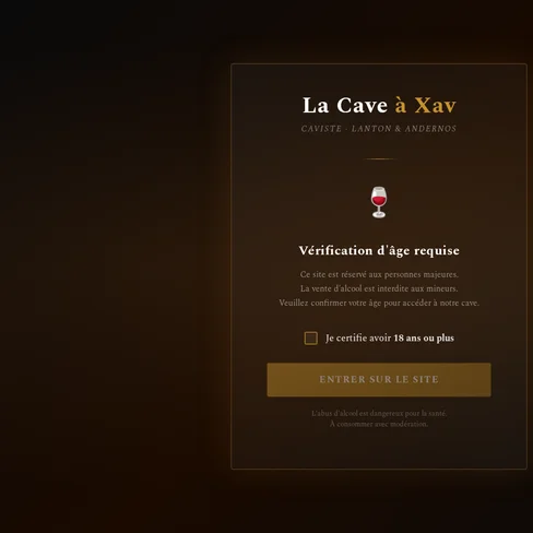 Site internet La Cave à Xav créé par Turing Web