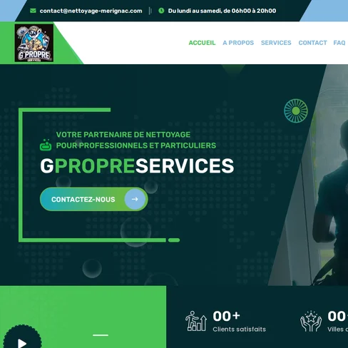 Site internet Nettoyage Mérignac créé par Turing Web